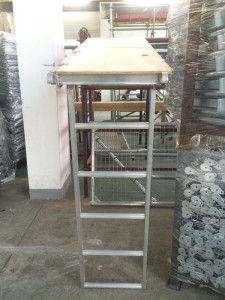 Tablón de aluminio/madera contrachapada con trampilla y escalera para andamios Ringlock